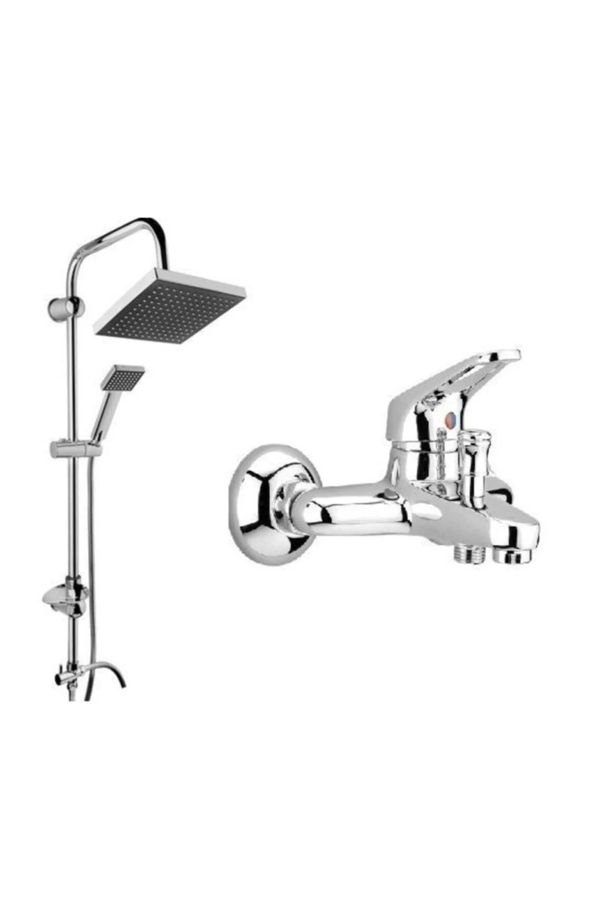 Lüx Siyah Kare Duş Banyo Tepe Yağmurlama Duş Robot Seti Pirinç Banyo Bataryası