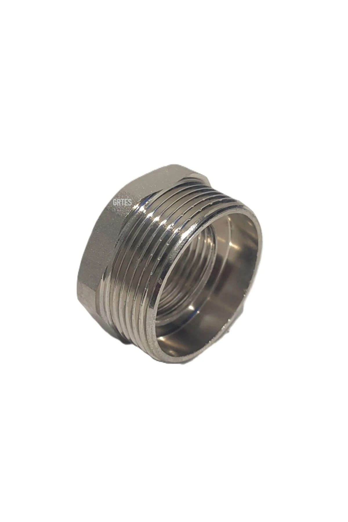 (5'li Paket) 1 1/2" x 1" Sarı/Krom Redüksiyon - Brass Reduction