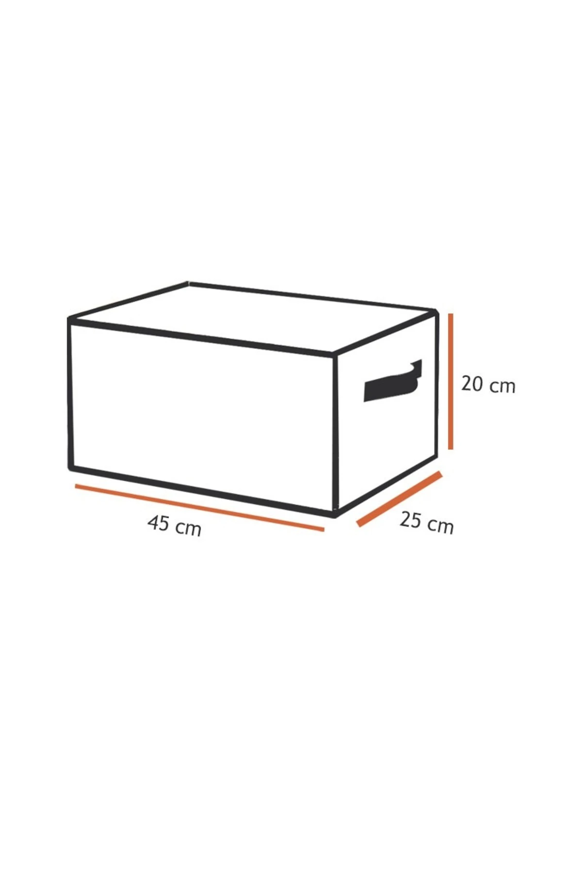 4 Adet Dolap İçi Düzenleyici, Raf Düzenleyici, Katlanabilir Kıyafet Saklama Kutusu-45cm x 25cm x 20c