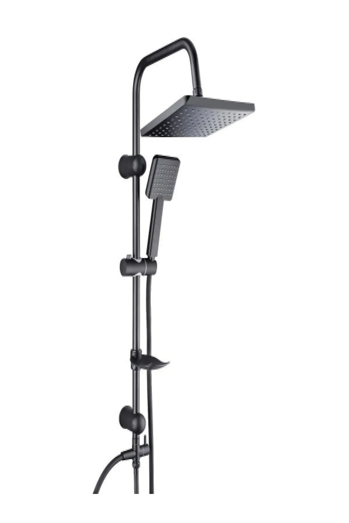 RAİN TETRA TEPE DUŞ SETİ MAT SİYAH