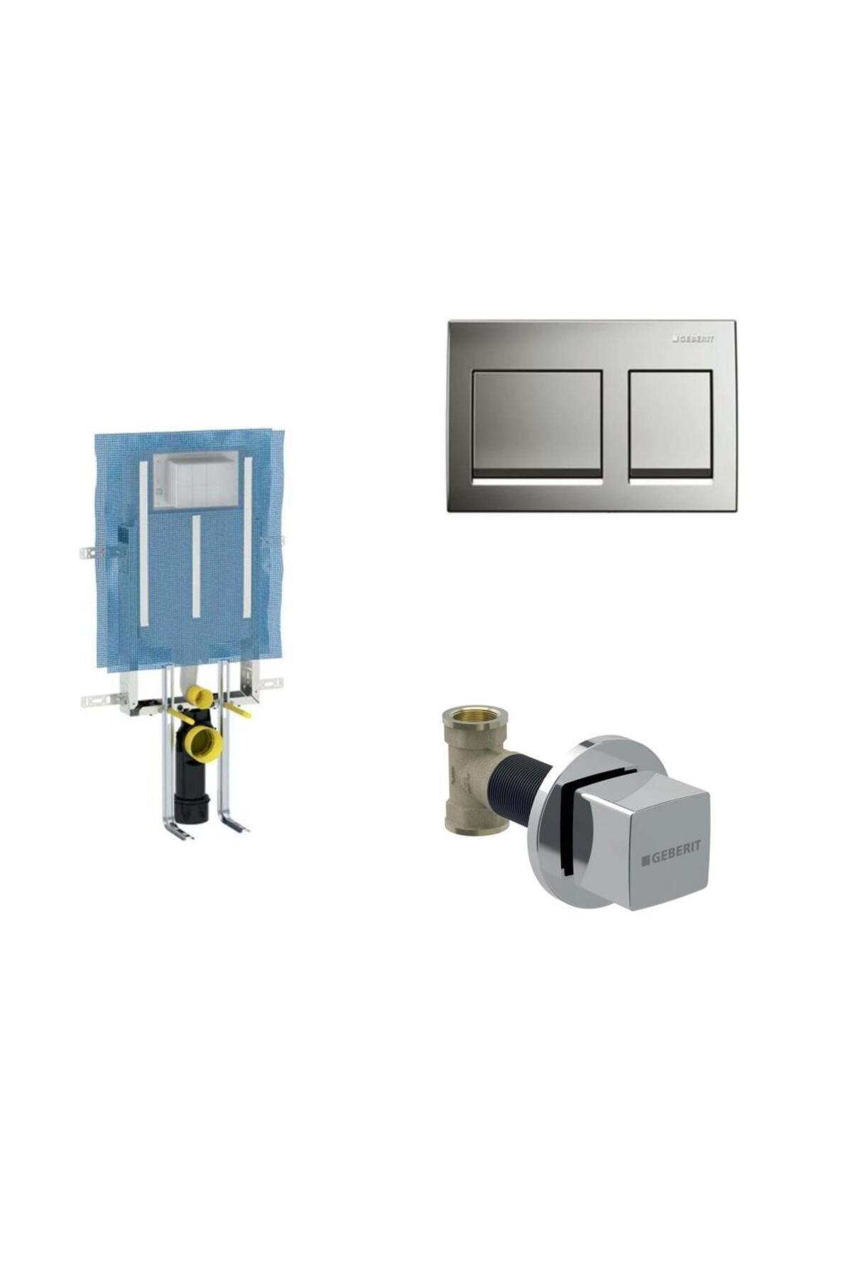 3'lü Gömme Rezervuar Seti 8 Cm - Parlak Krom