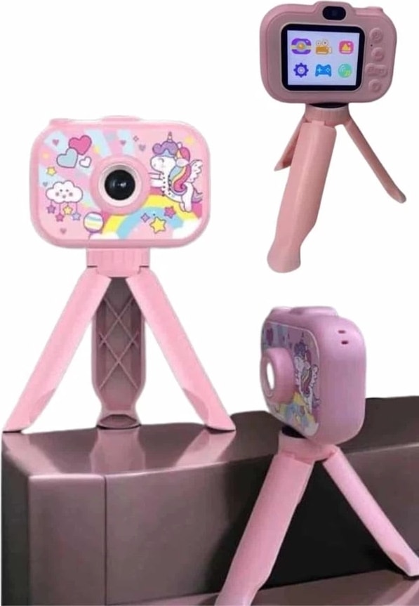 Çocuklara Özel Ayaklı Mini Fotoğraf Makinesi Dijital LCD Ekran