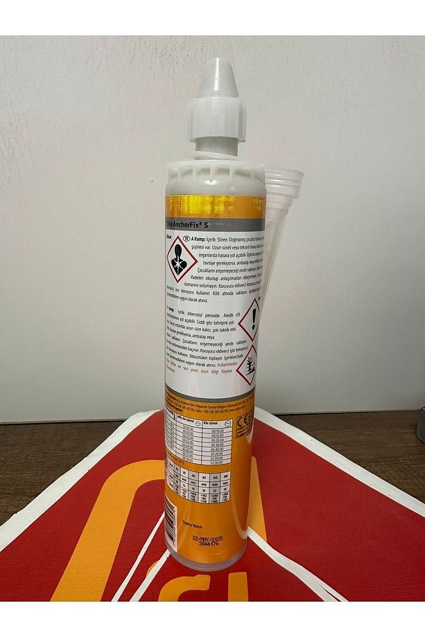 AnchorFix-S GENEL AMAÇLI ANKRAJ MALZEMESİ 300ml/490gr Kartuş Açık Gri