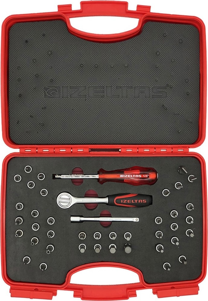 Izeltaş 1/4 Inç Bits Uçlu Lokma Takımı 42 Parça - 1107001042