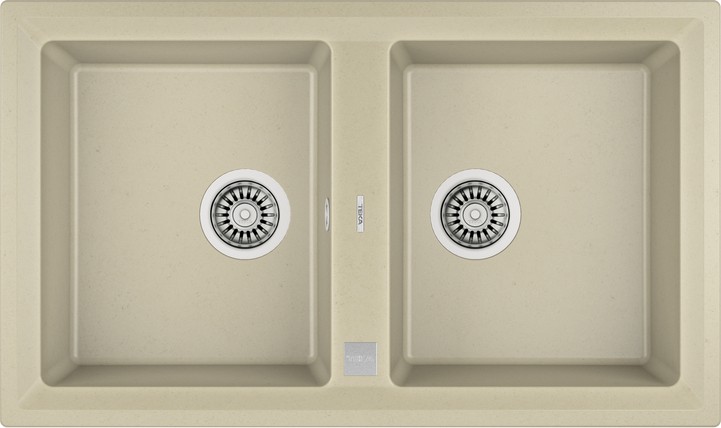 STONE 90 B-TG TOPASBEIGE Ankastre Kumanda Sifonlu Granit Eviye Bej 90 cm 115260011