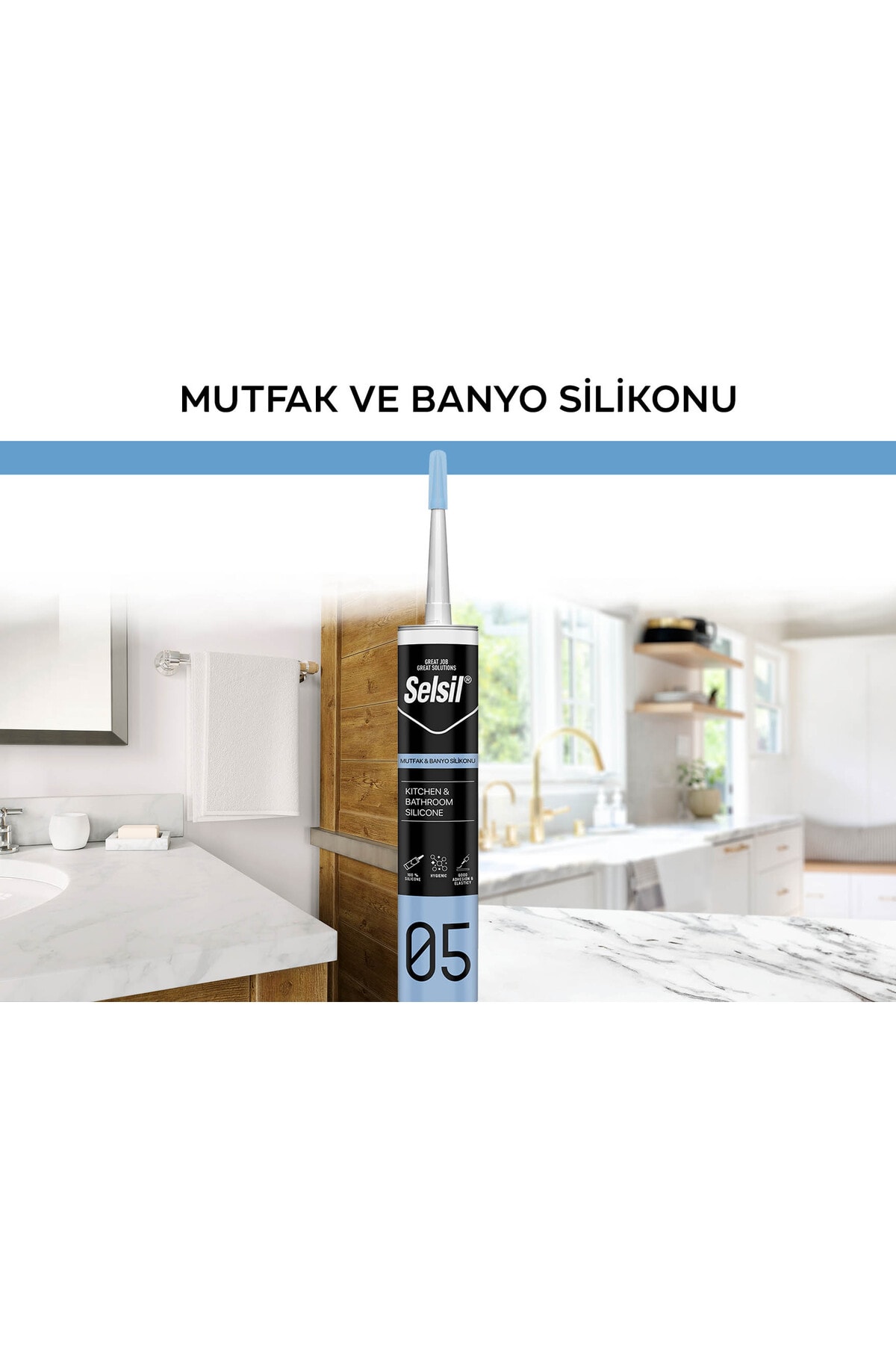 SELSİL Kararmayan Küf Tutmaz Duşakabin Mutfak Ve Banyo Silikonu Şeffaf