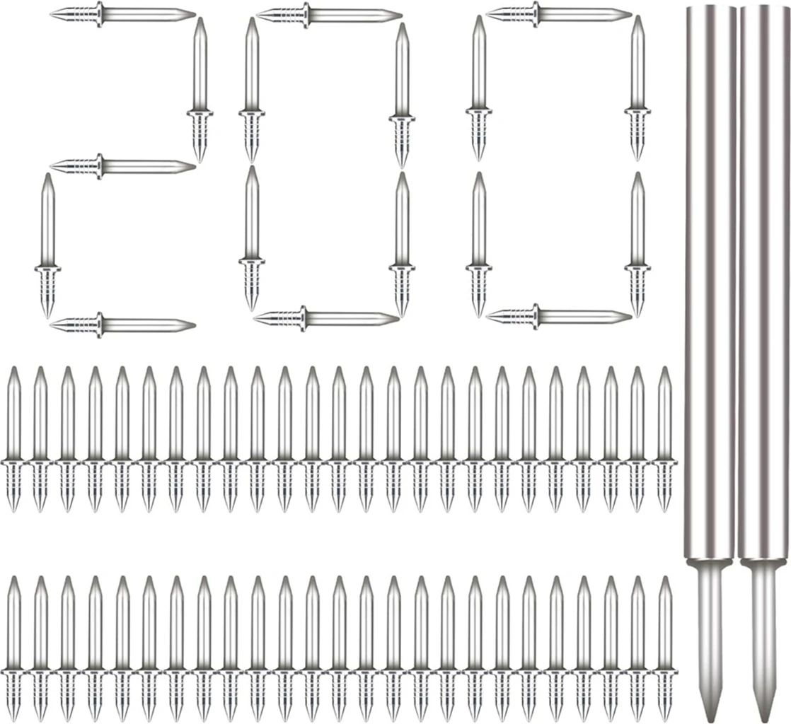 200 Adet Süpürgelik Dikişsiz Çivi Çift Başlı Vida, Süpürgelik Hattı Kol Aracı ile Özel Görünmez Güvenlik Çivileri (Yurt Dışından)