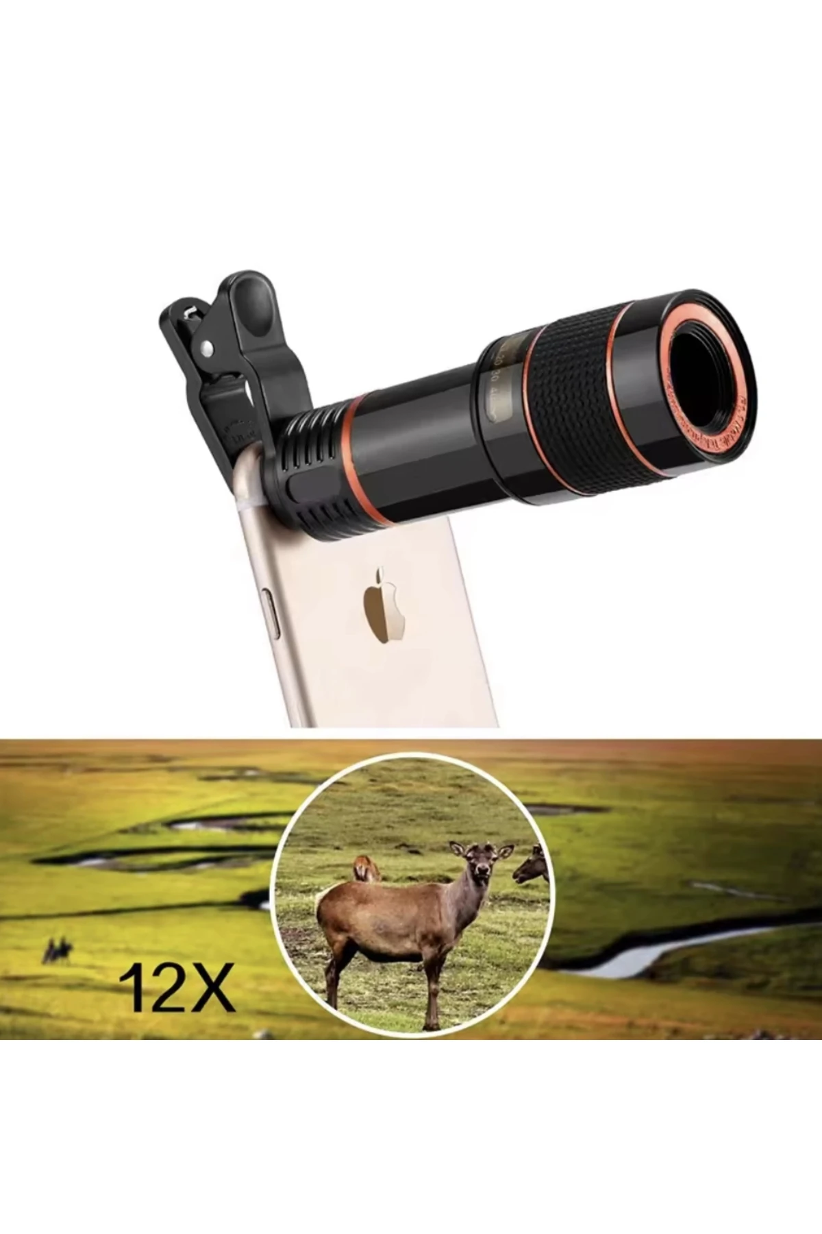 2X Zoom Telefon Teleskop Lens – Evrensel Klipsli Yüksek Kalite Optik Cam Uzaktan Çekim