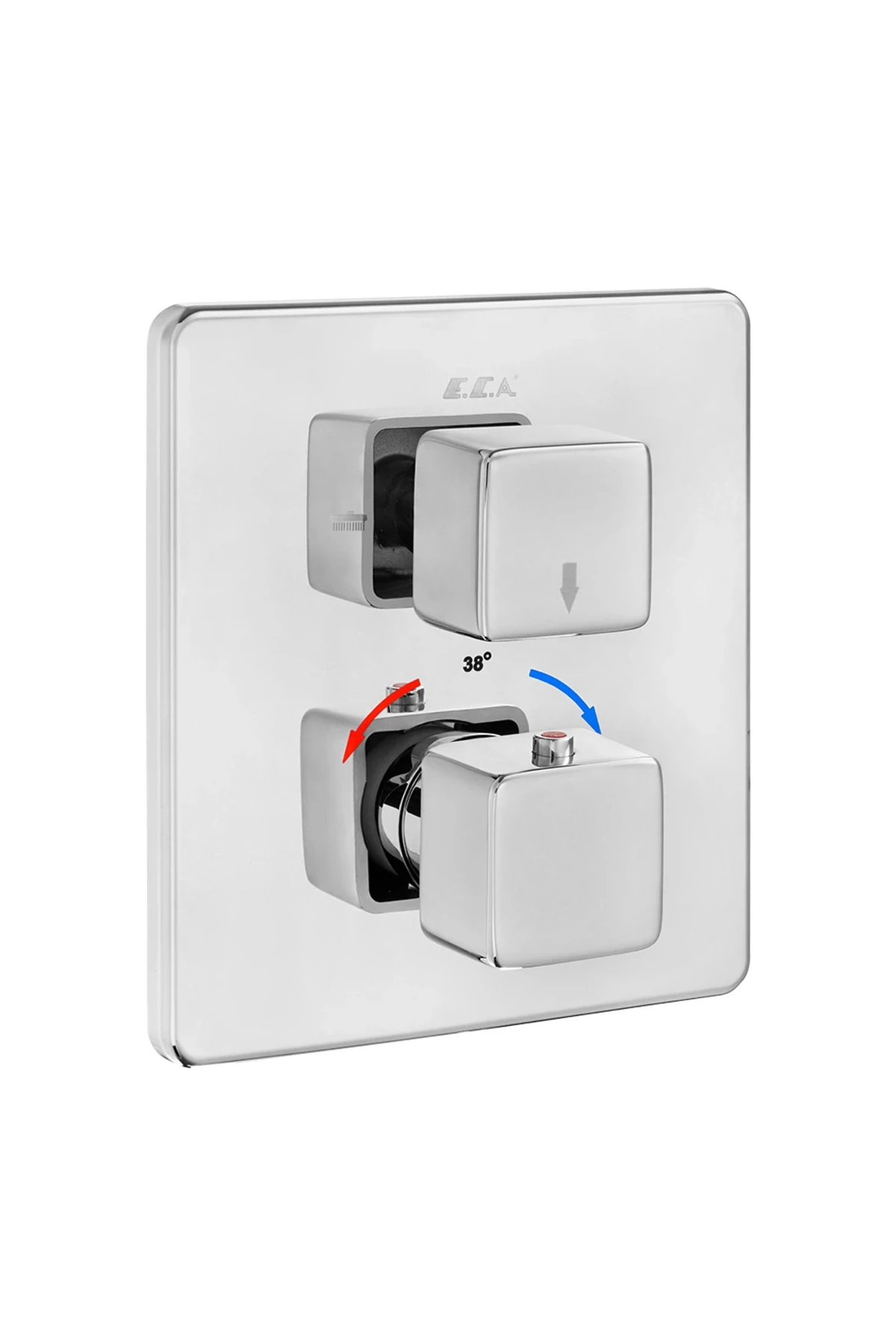 Termostatik Ankastre Banyo Duş Bataryası Sıva Üstü 2 Yollu