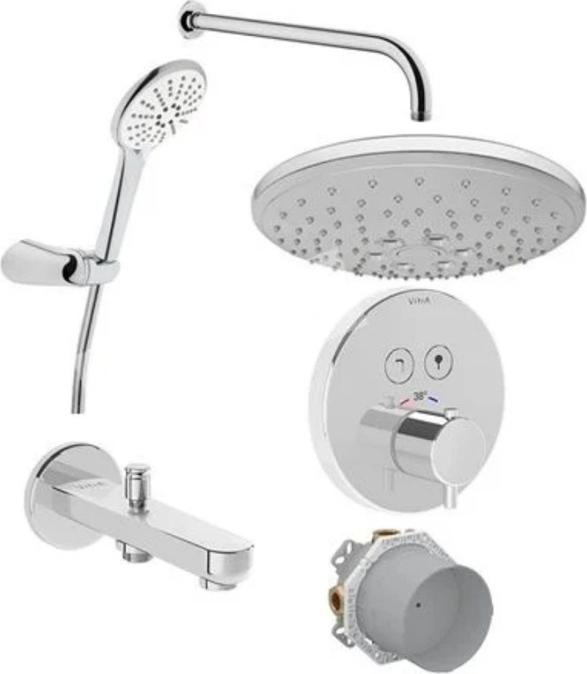 Aquaheat Ankastre Termostatik Duş Seti Krom A49293