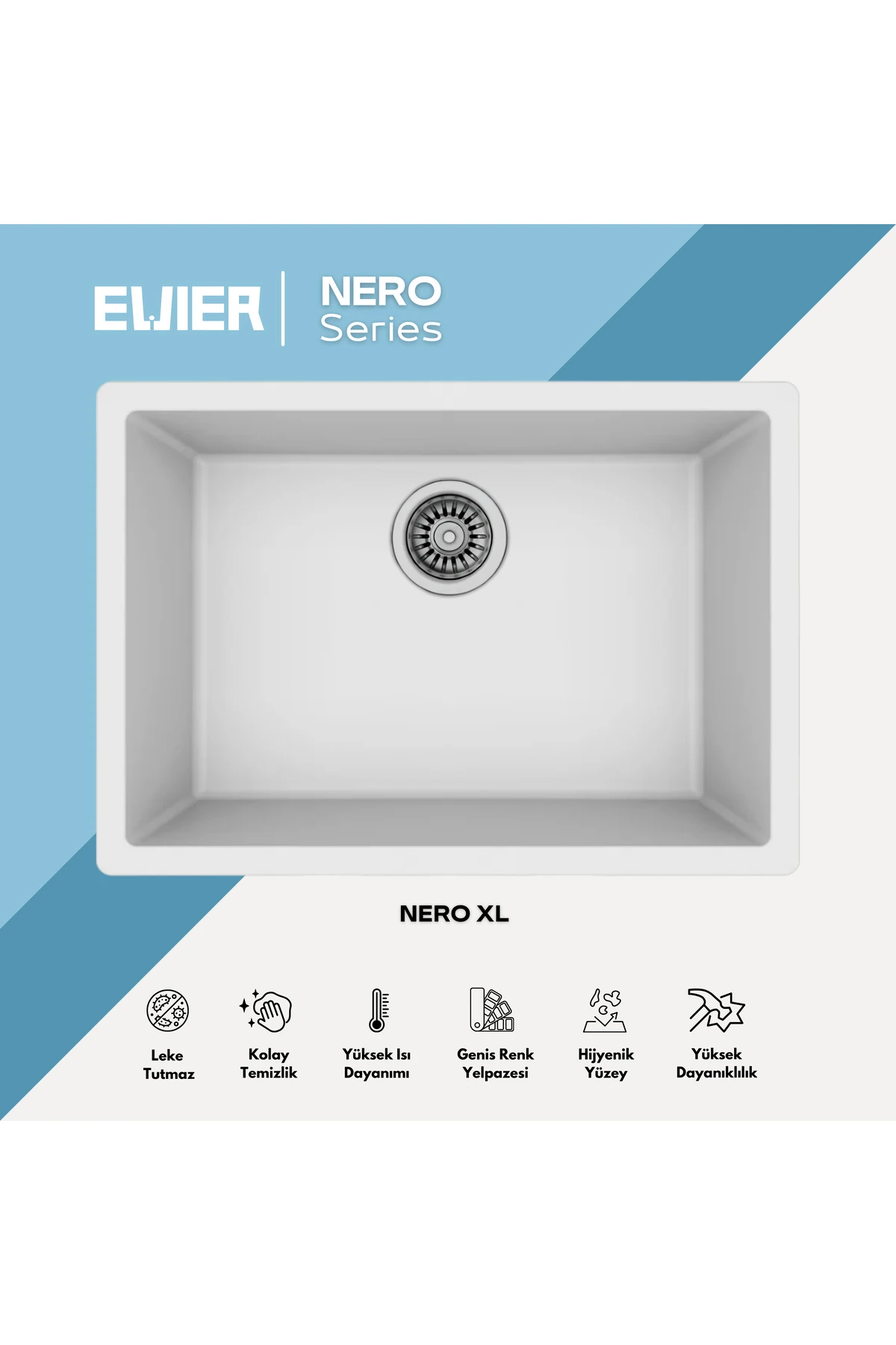 Granit Evye NERO XL Series White I BEYAZ I (61x45.5)