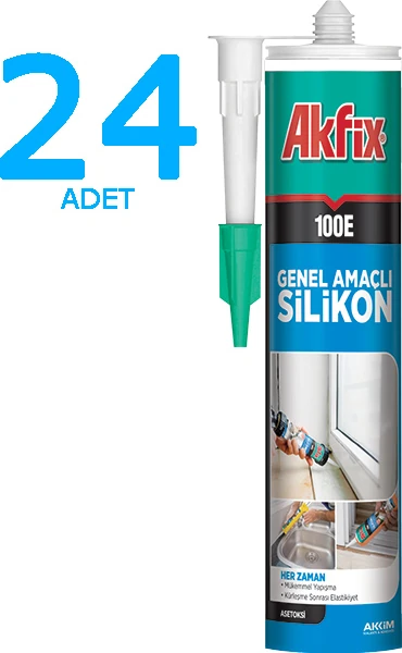 Şeffaf Silikon Genel Amaçlı 100E 280 ml (24 Adet)