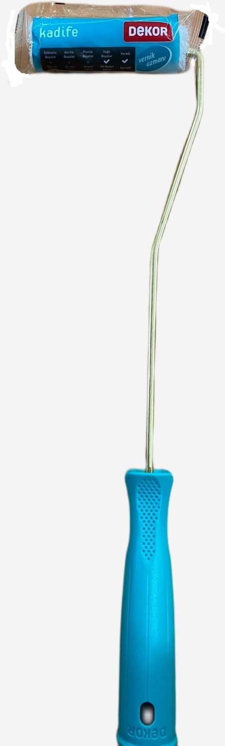 DEKOR Kadife Parmak Rulo 10 Cm, Vernik Yağlı Boya Rulosu, Kadife Kalorifer Rulosu Fırçası, 10 cm
