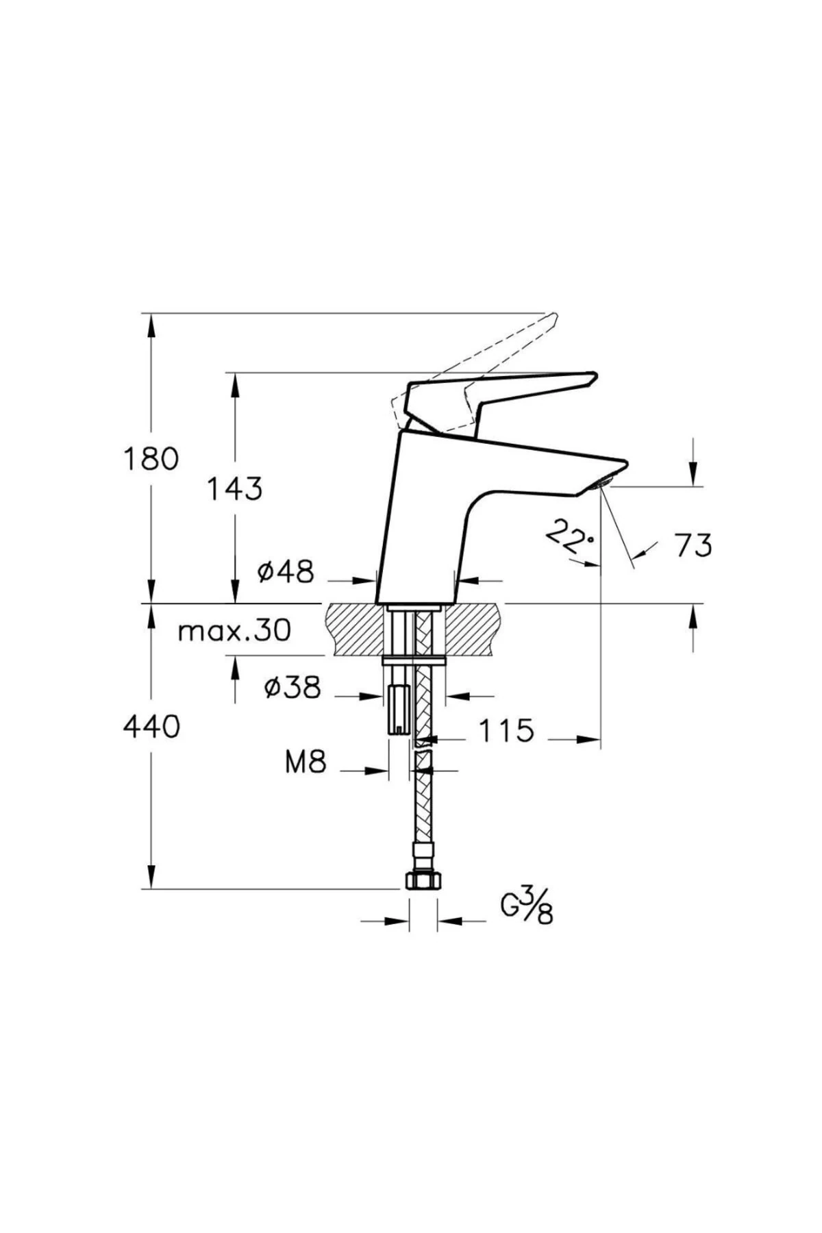 Solid S Lavabo Bat. A42440