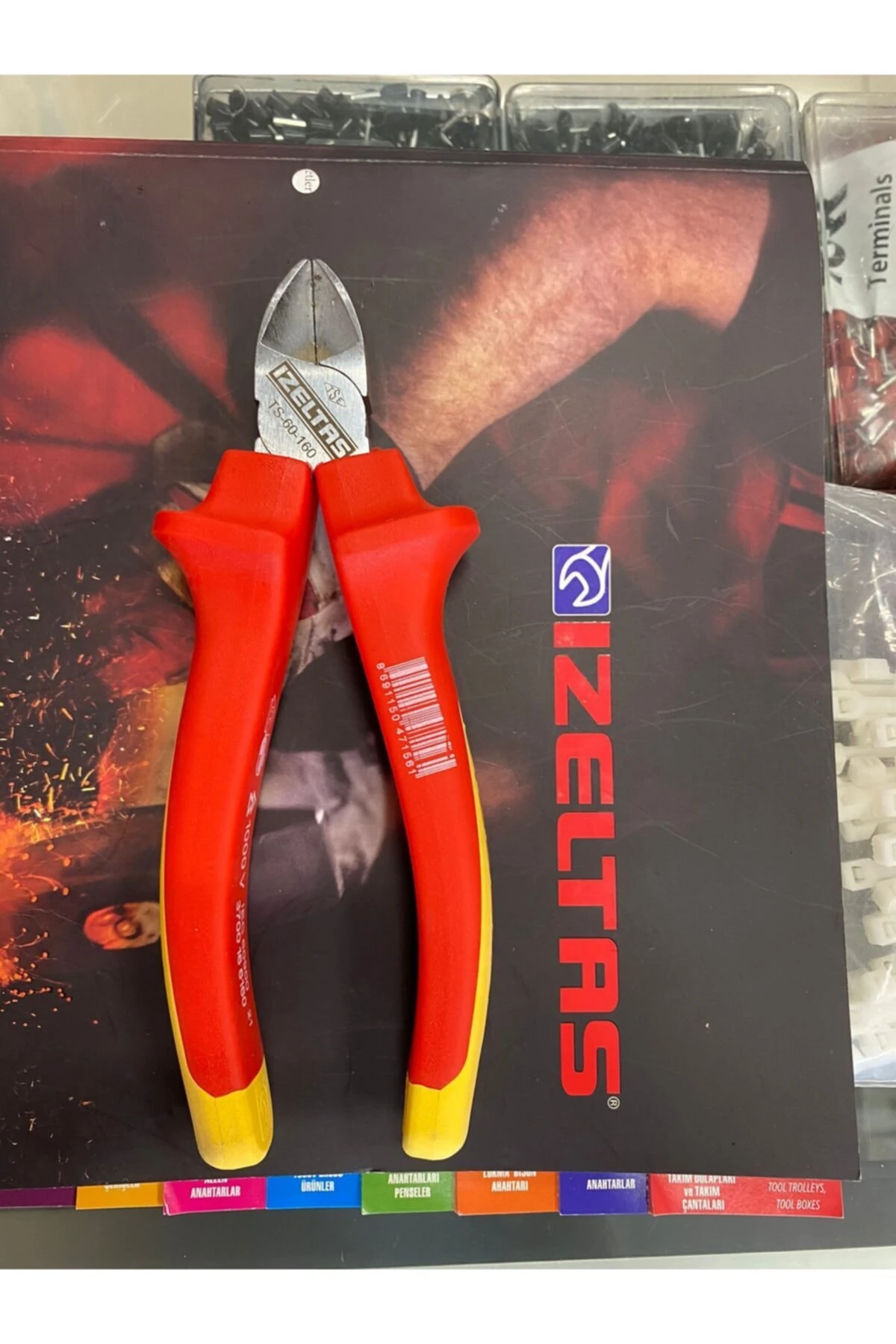 1000 V Elektrikçi Seti Sarı Kırmızı (pense , Yan Keski , Kargaburun)