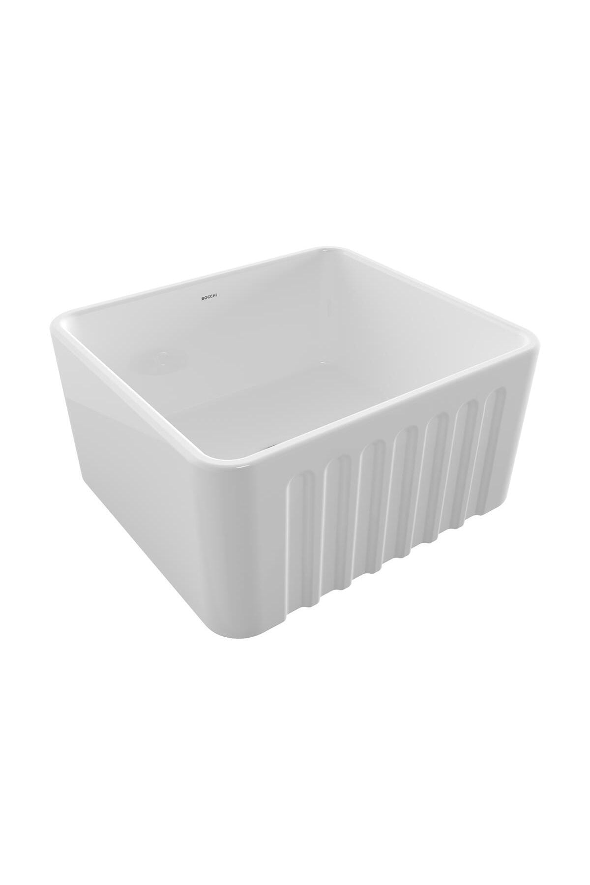 Lavello Dekorlu Mutfak Eviyesi 50cm. Parlak Beyaz