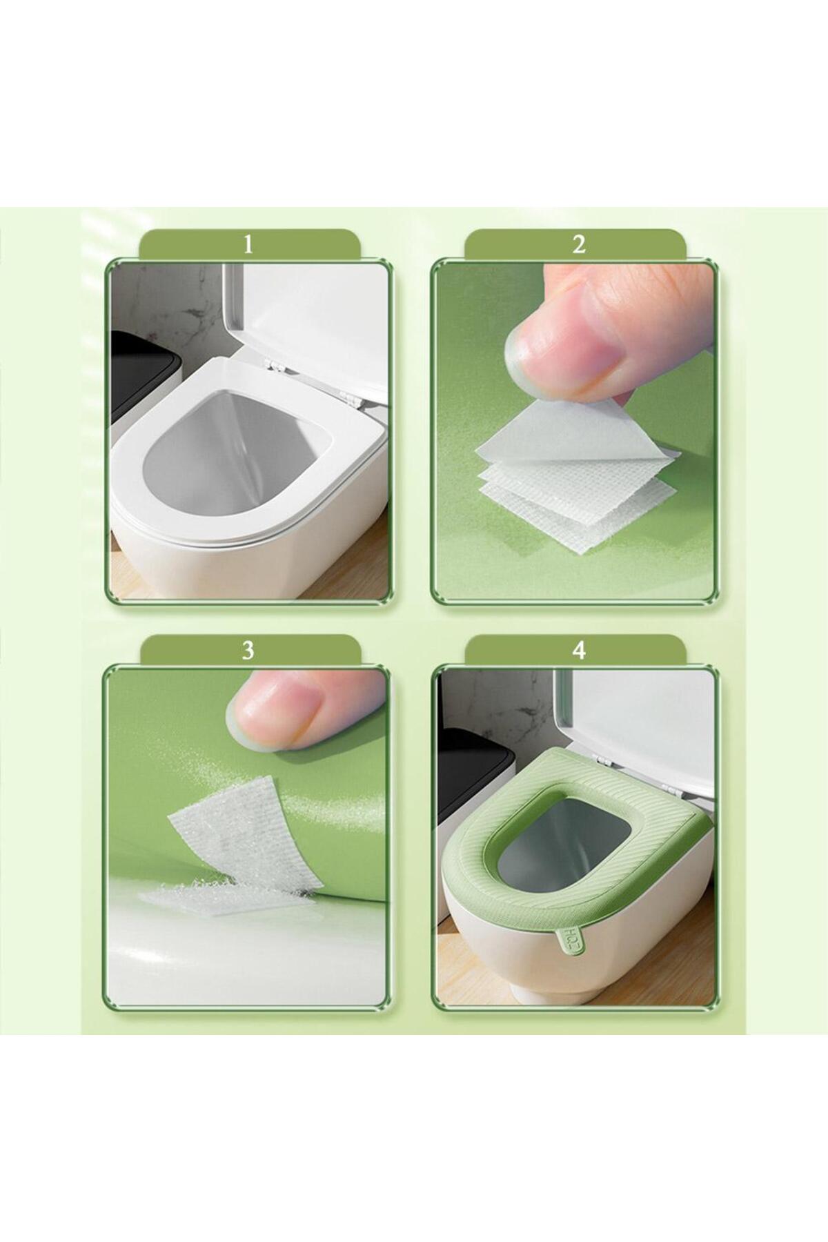 Evrensel Tuvalet Klozet Kapağı Süngeri Su Geçirmez Yumuşak Yıkanabilir Klozet Kılıfı Minderi