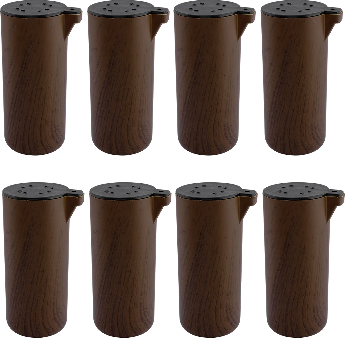 (8 Adet) Plastik Terra Kubik Kestane Kahvesi 15 cm Mobilya Kanepe Koltuk Baza Yükseltme Ayak Ayağı