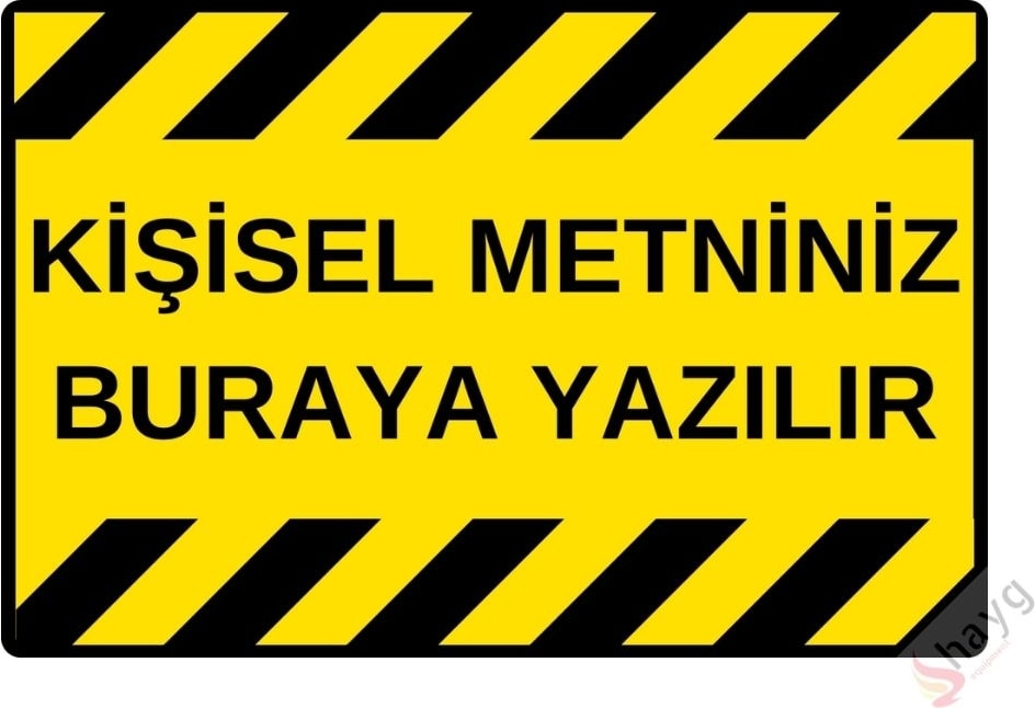 Kişiselleştirilebilir Sarı Alüminyum Tabela, Dekoratif Güvenlik Levhası - 15CM x 22,5cm