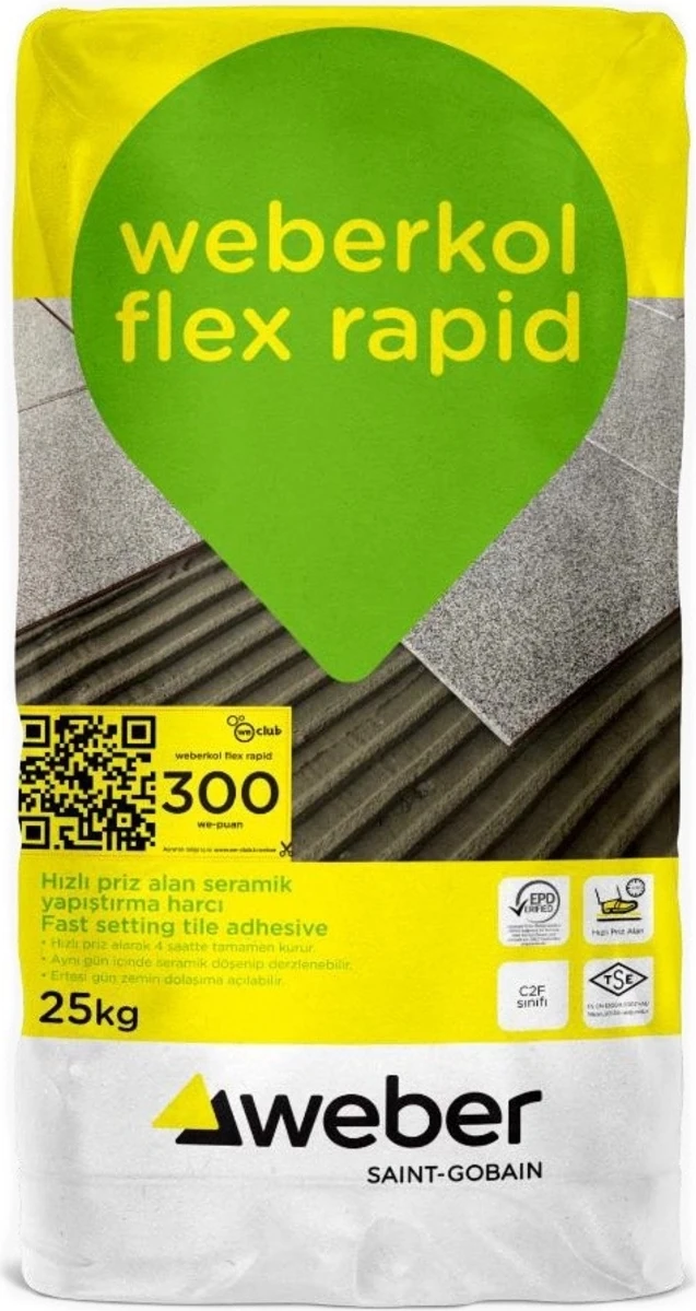 Kol Flex Rapid Beyaz 25 Kg