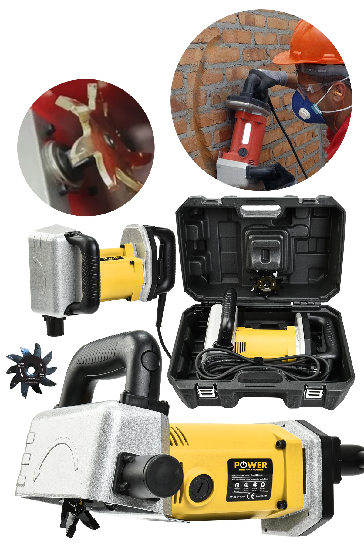 2000w Kanal Açma Makinası Turbo Motor