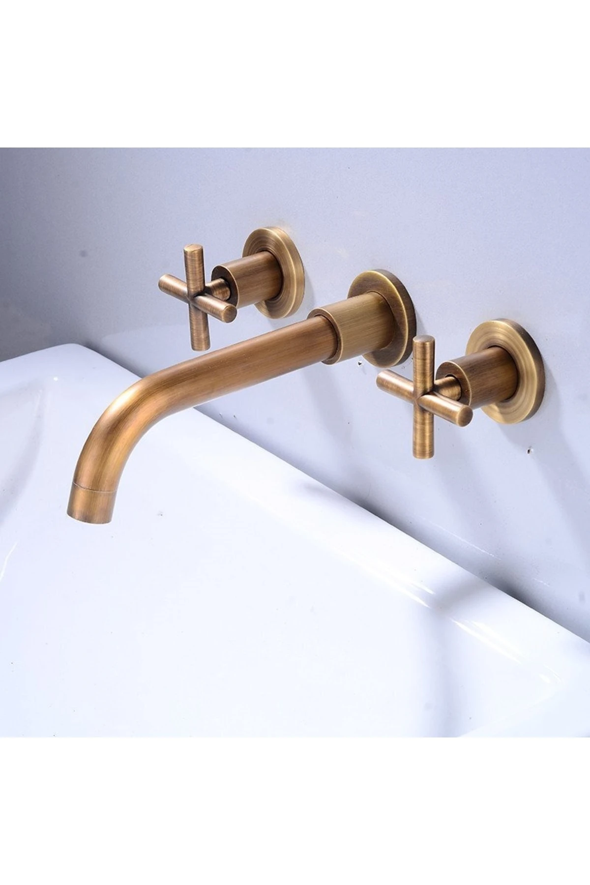 Duvardan Ankastre Lavabo Bataryası Antik Eskitme Kda102-a