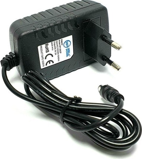 9V 2A Adaptör 9 Volt 2 Amper 5.5 x 2.5 mm Jak Fişli Plastik Kasa  WP-0902P