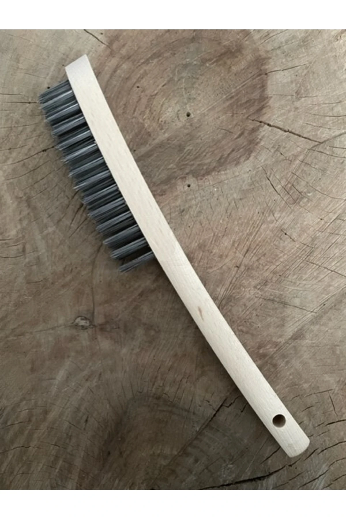 Tel Fırça Yüzey Temizleme Fırçası Ahşap Saplı Tel Fırça 280mm