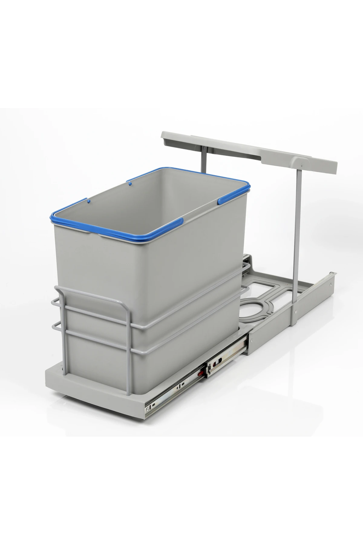 P9156 TELESKOPİK RAYLI ÇÖP KOVASI 24LT GRİ