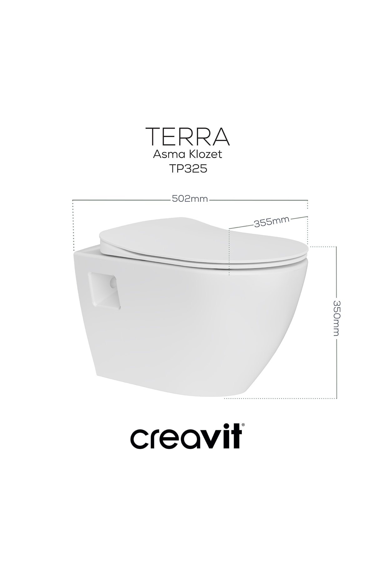 Terra Thermoplast Yavaş Kapanan Klozet Kapaklı Beyaz Set