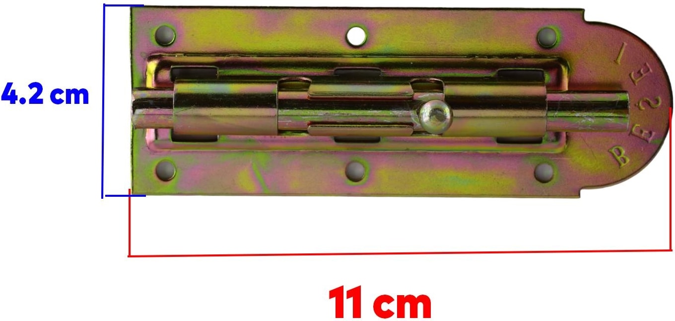Mavzer Sürgü No:10 Kilit Kadmiyum 42X110 mm Kapı Pencere Emniyet Mandalı Kilidi