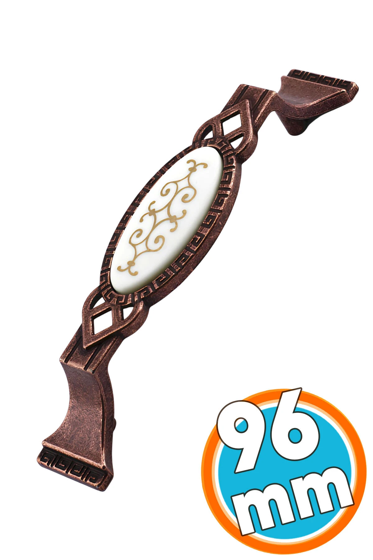 Mobilya Mutfak Dolabı Çekmece Dolap Kapak Kulpu Kulbu Antik Bakır 96 Mm Metal Kulp