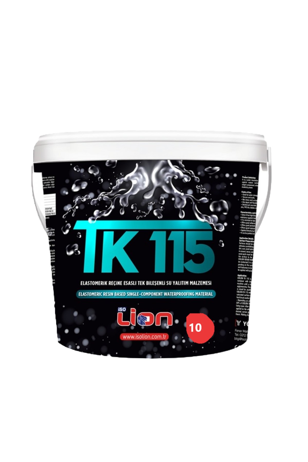 İsolion TK115 Reçine Esaslı Tek Bileşenli Su yalıtım Malzemesi (10, Kilogram)
