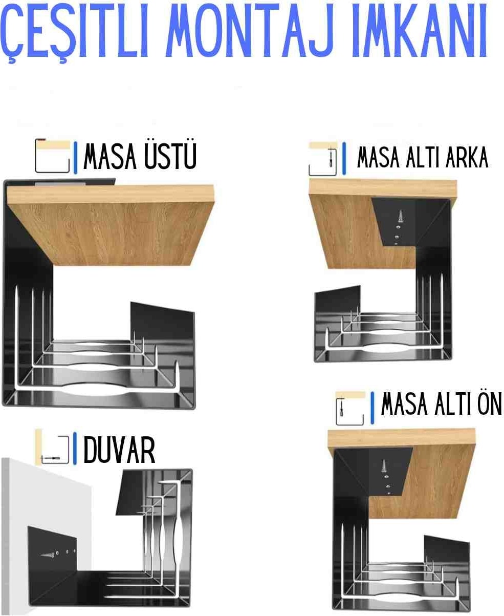 Masa Altı Kablo Toplayıcı Tepsi