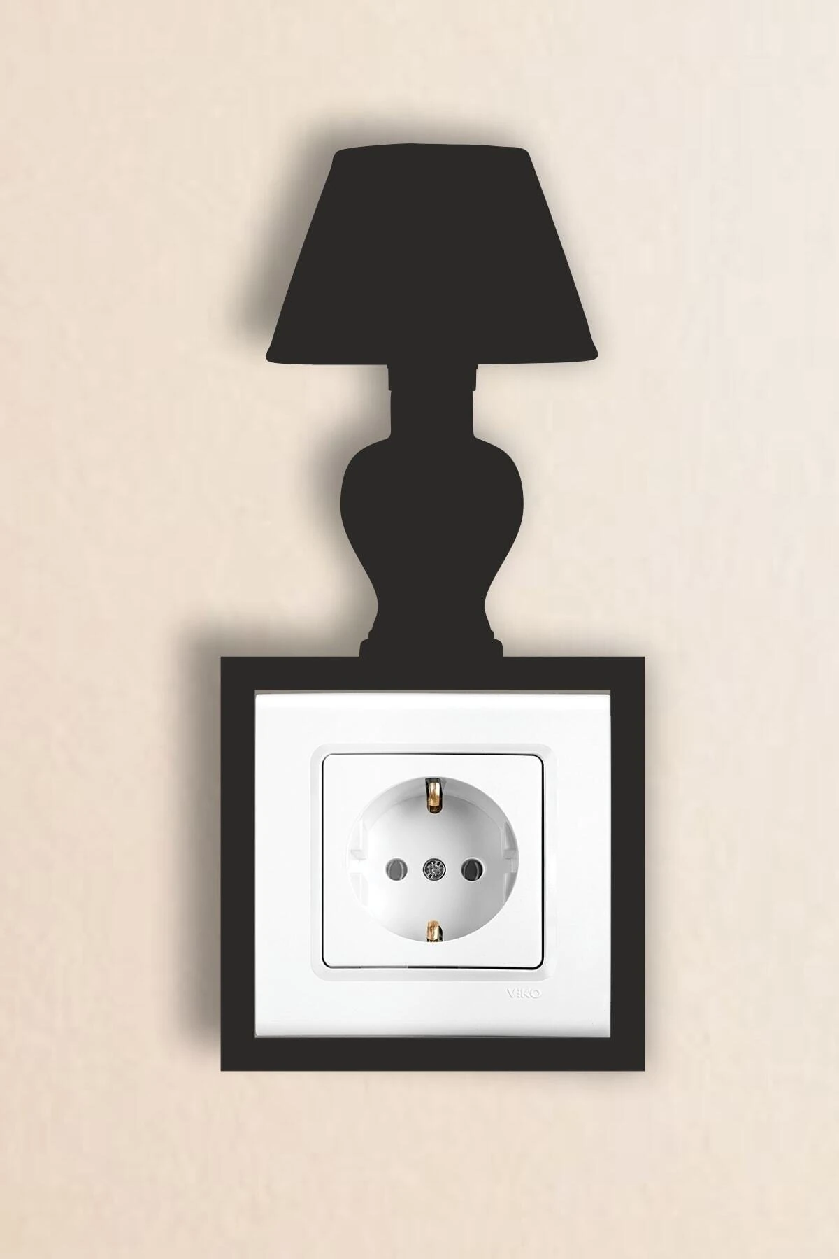 Abajur Temalı Ahşap Priz-anahtar Çerçevesi