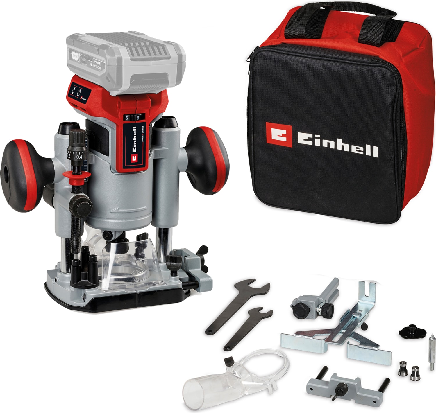 EİNHELL Professional Akülü Dik & Kenar Freze Seti TP-RO 18 Set Li BL-Solo Power X-Change (18 V, Kömürsüz, Hassas Freze Derinliği Ayarı, Aksesuar ve Çanta Dahil, Akü Dahil Değildir) - 4350410