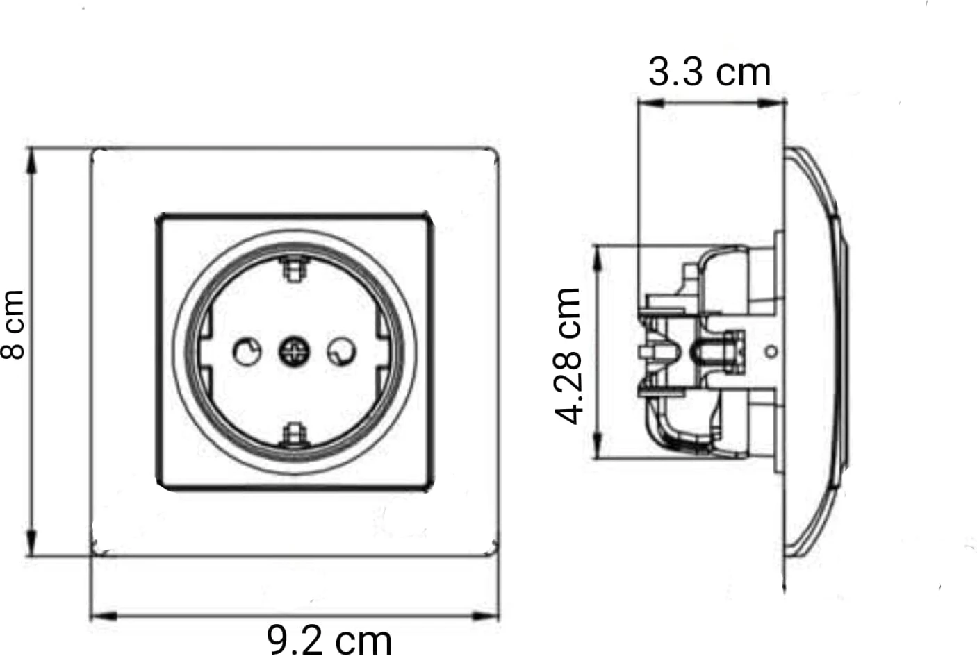 Quantum Siyah ÇOCUK KORUMALI Topraklı Priz (ovivo) Çerçeve Dahildir
