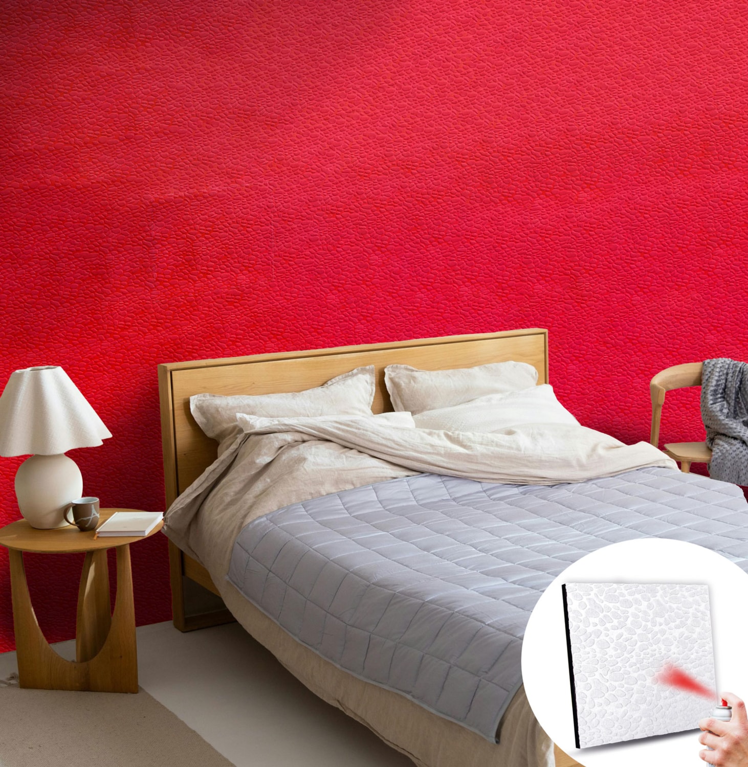 Beyaz Boyanabilir Embos Keçe Ses ve Isı Yalıtım Paneli 40X40 cm 30 Adet-5m²