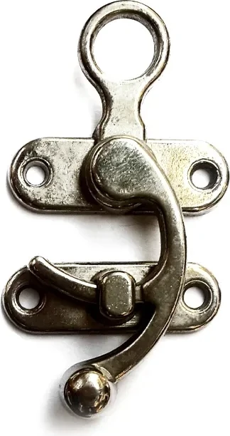 Kancalı Yay Gözü, Ahşap Kutu Klipsi - Küçük, Nikel, 100 Adet