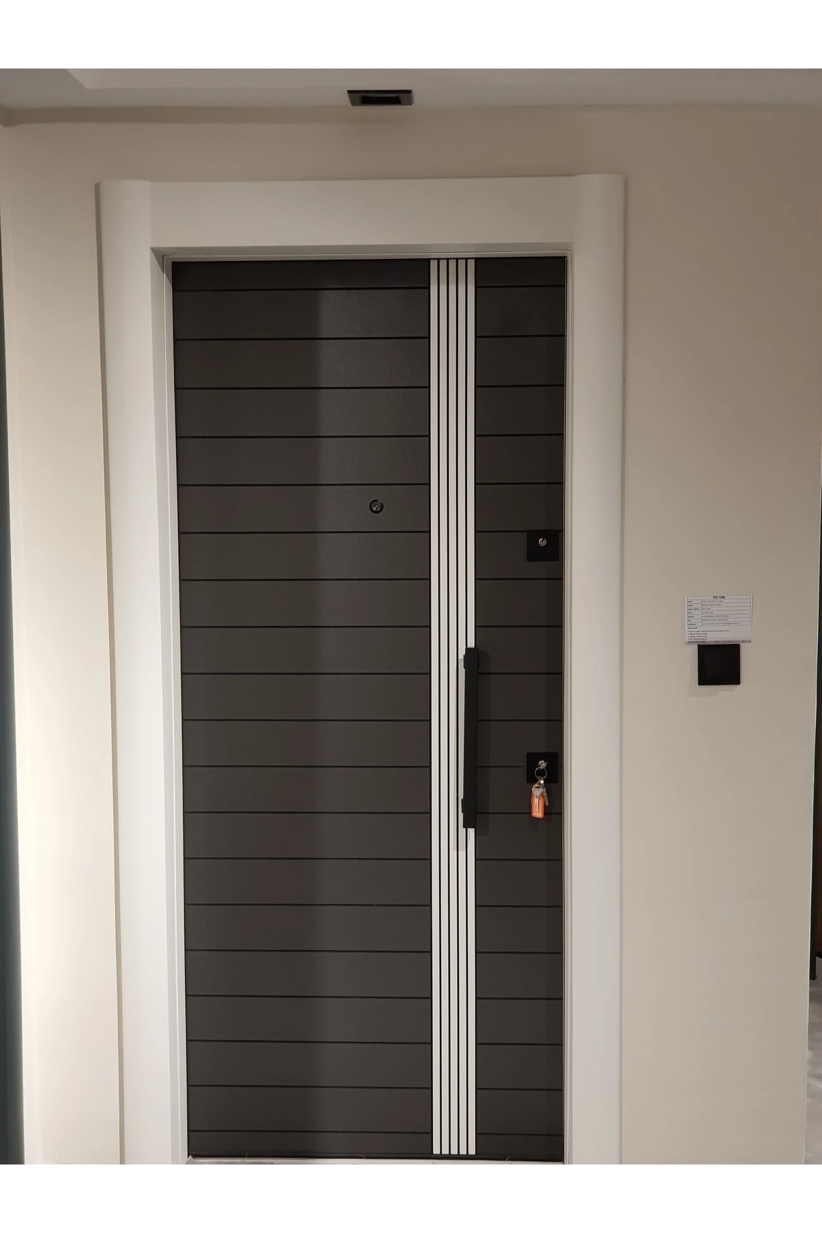 Çelik Kapı Antrasit Düz Model Çelik Kapı,tırnaklı Çelik Kapı, Çelik Kapı Sağ Açılım