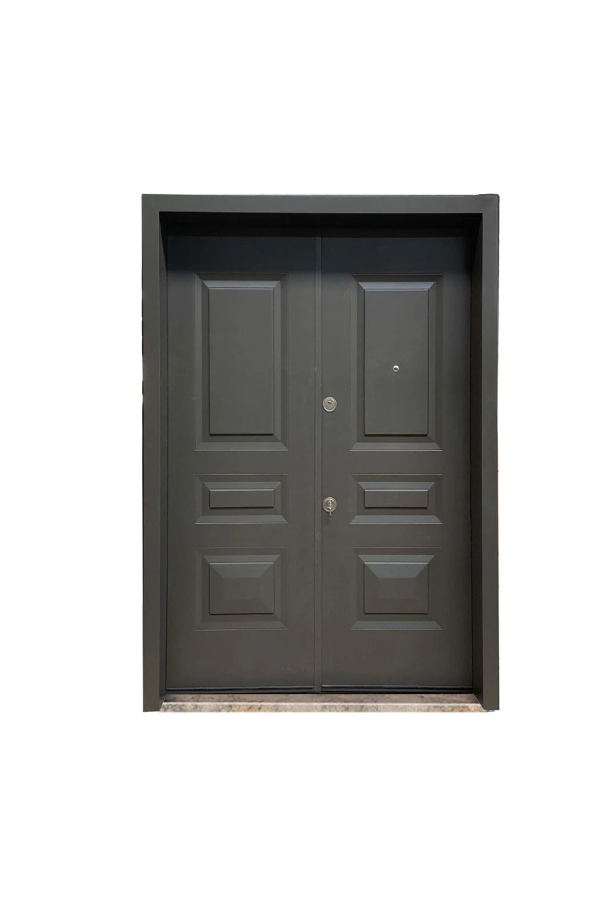 0171 Antrasit Kabartma Model Sac Apartman Kapısı Sol Açılım