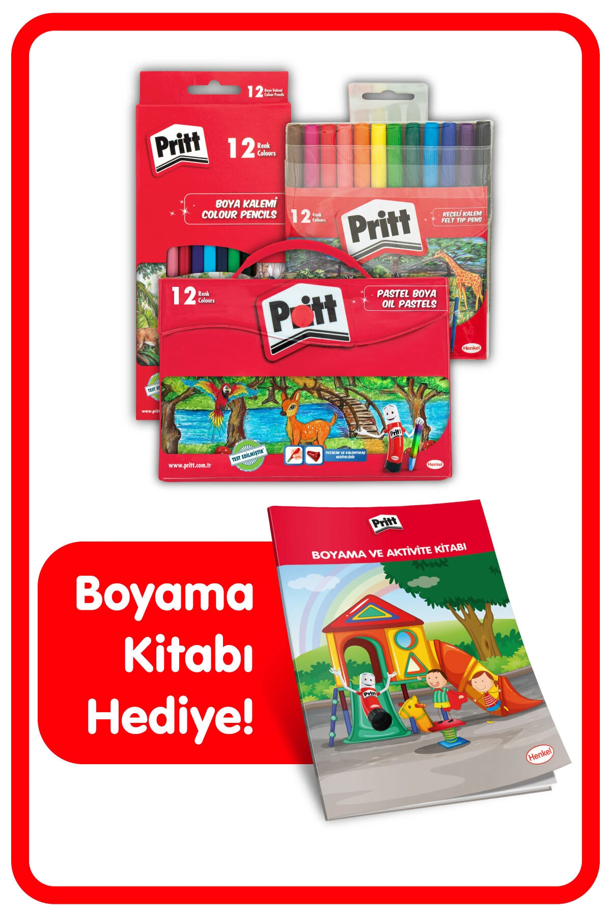 Boyama Kitabı Hediyeli Boyama Seti