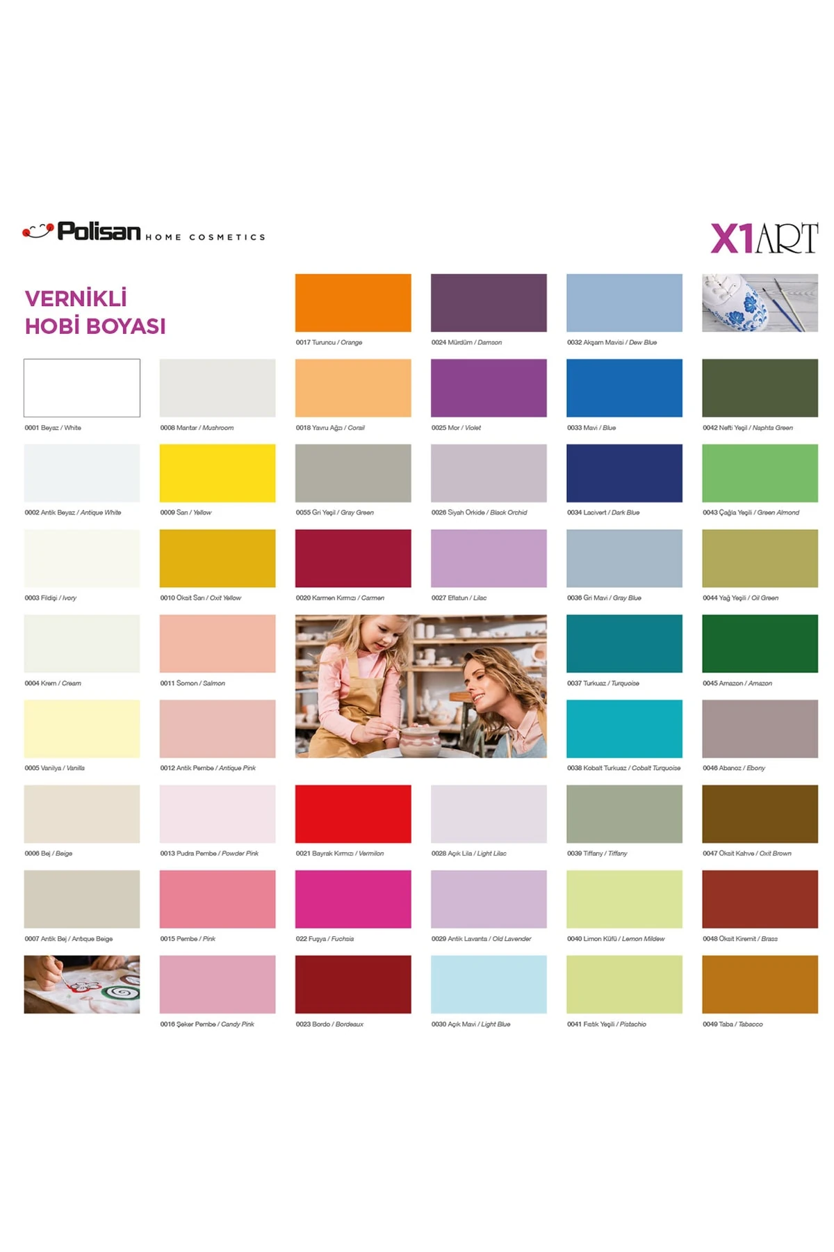 X1 Art Mutlisurface Akrilik Hobi Boyası 120 Ml