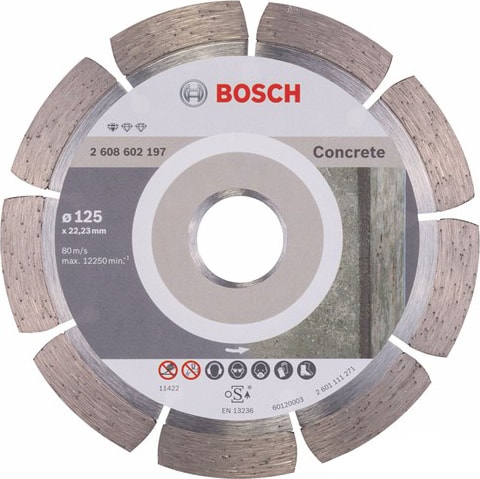 BOSCH - Standard Seri Beton İçin Elmas Kesme Diski - 125 X 22,23 X 1,6 X 10 Mm