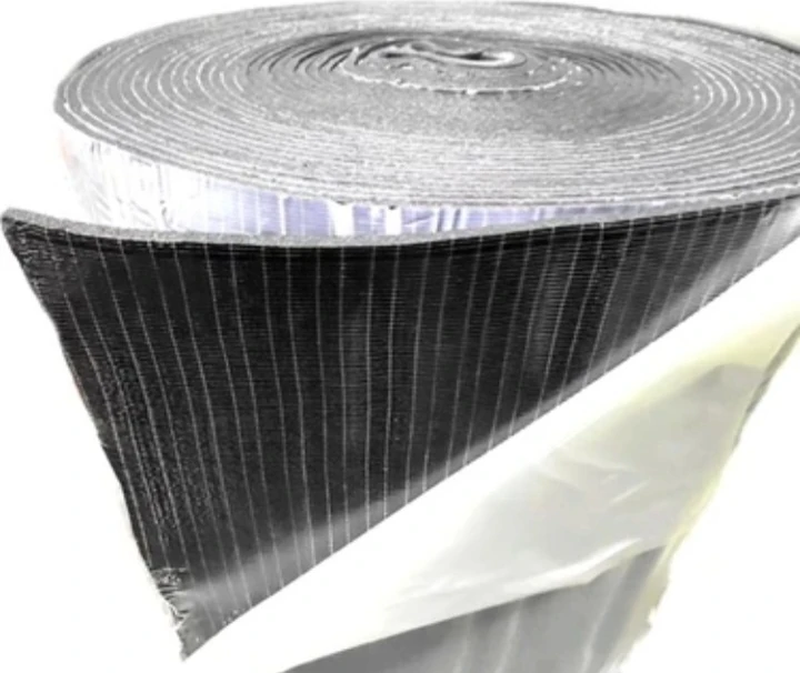 Renzu Kauçuk Izolasyon 9mm 120CM 24M2 Kendinden Yapışkanlı Elastomerik Kauçuk Köpüğü Yalıtım Levhası