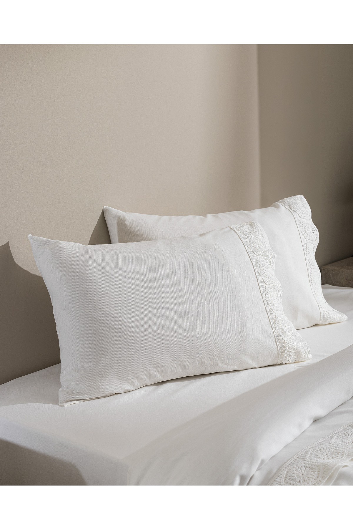 Eolya King Size %100 Pamuk Chambre Nevresim Takımı - Beyaz