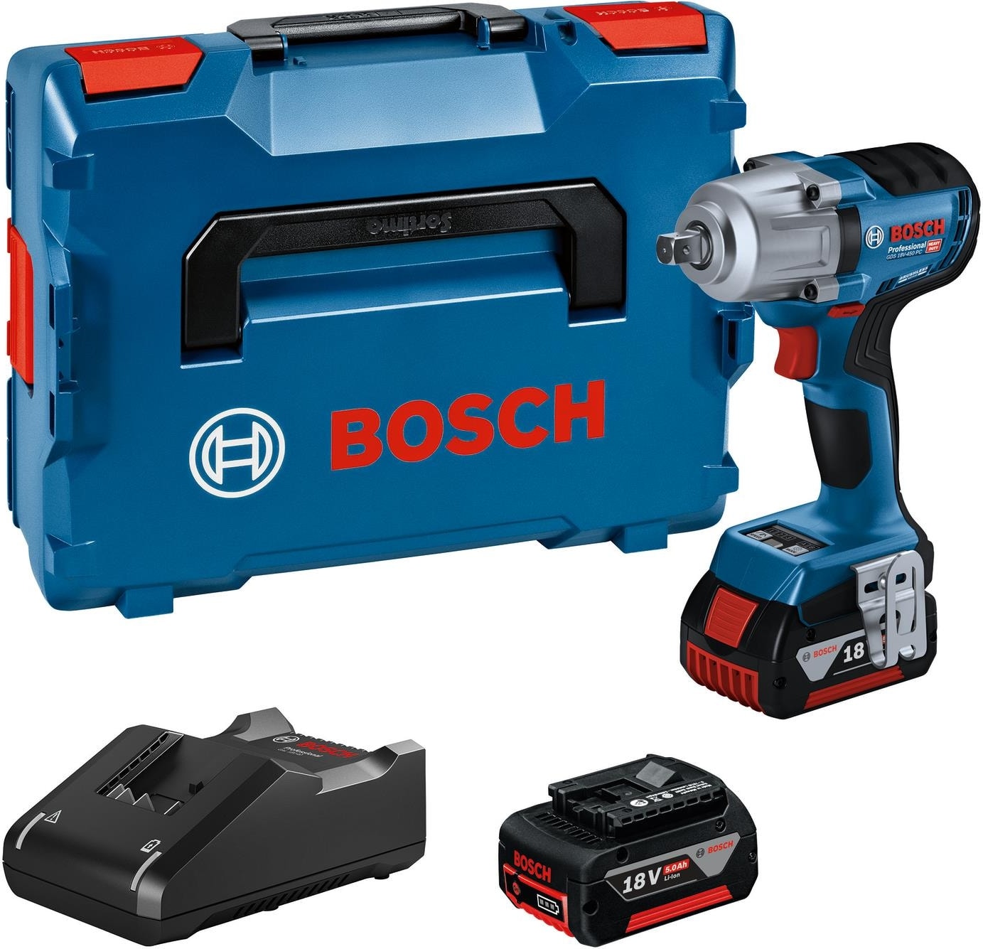 Gds 18V-450 Pc 2X5.0AH Çift Akülü Darbeli Somun Sıkma