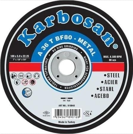 KARBOSAN Metal Kesme Kesici 230X3X22 5 Adet