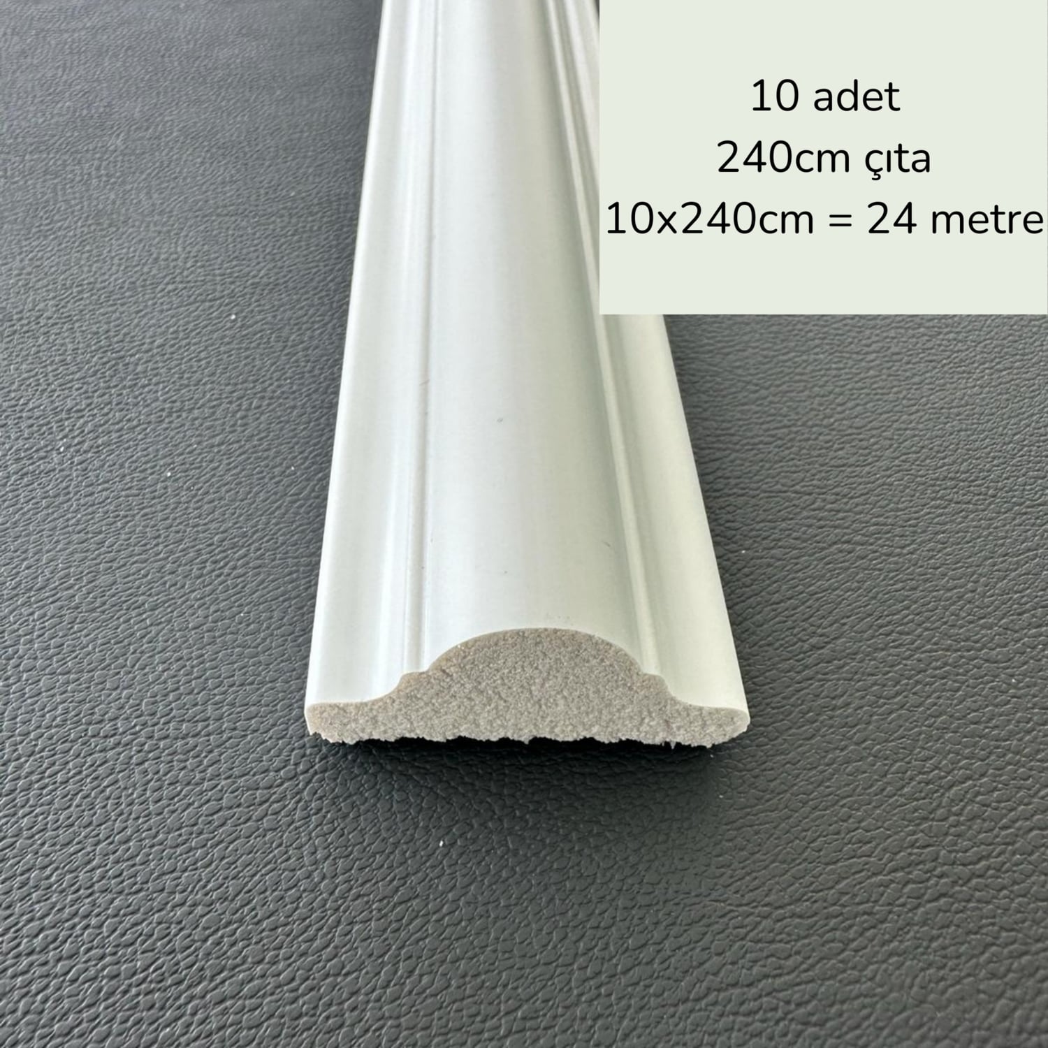 Dekoratif Boyanabilir 10 Adet 4 cm Polistren Duvar Çıtası
