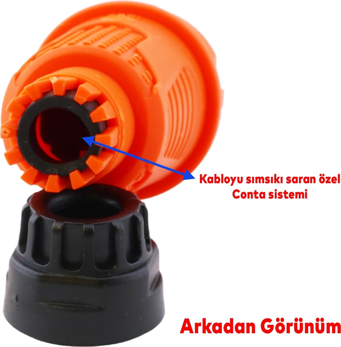 Sağlam Monofaze Kauçuklu Kablo Bahçe Dış Mekan Korunaklı IP54 Su Geçirmez Turuncu Erkek Fiş Tek 16A